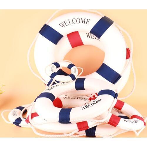 Crafts Lifesaving Ring Hanging Life Circle Mediterranean Style Crafts Home Wedding Christmas Decoration Decorative Life Buoy