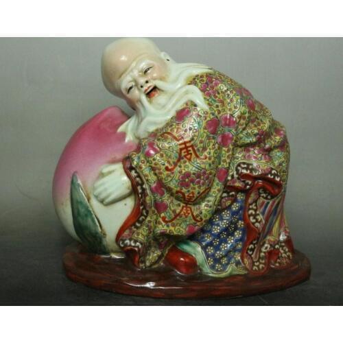 Rare old Chiese Oriental porcelain statue of Santa Claus,handmade crafts,Home Decorations, Free shipping