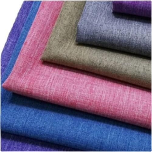 Width 59'' Waterproof Linen Like Frosted Two-Color Oxford Fabric By The Yard For Handbag Storage Box Shoes Material