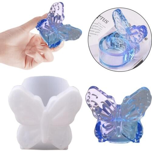 Silicone Butterfly Tea Light Candle Holder Resin Epoxy Casting Mould Craft