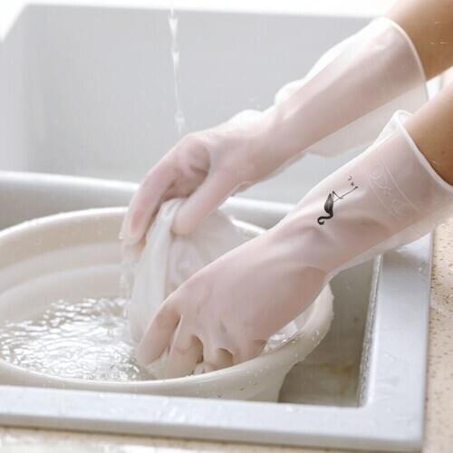 Silicone cleaning gloves kitchen Sponge Rubber Gloves household dishwashing rubber gloves for washing clothes