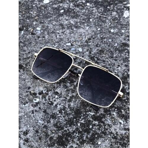 Pilot Model Rectangle Frame Unisex Sunglasses