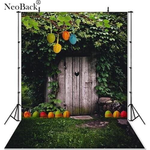 Thin Vinyl Easter Eggs Photo Backdrop for Booth Studio Garden Door Photography Professional Studio Photographic Backgrounds
