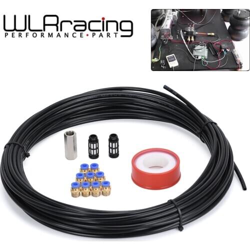 1/4" 20M Air Line Brake Hose Air Tube Push-in Connector Air Fittings PTFE Tape Check Valve Muffler Air Ride Suspension