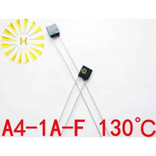 100% Original A4-1A-F 130 degree Thermal Cutoff RH130 Thermal-Links 1A 250V Black Square Temperature Fuse x 100PCS FREE SHIPPING