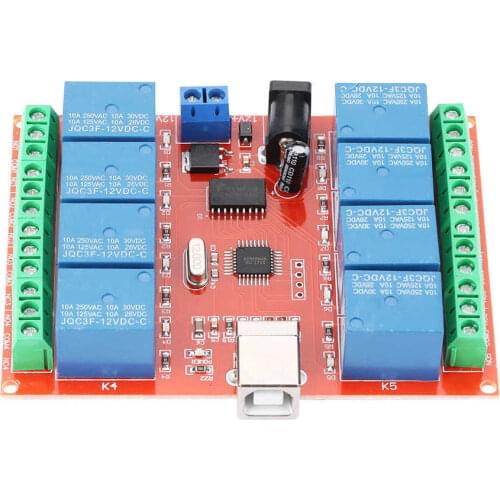 12V Relay Switch 8-channel Computer USB Controller Switch Relay Module PC Smart Relay Switch Controller