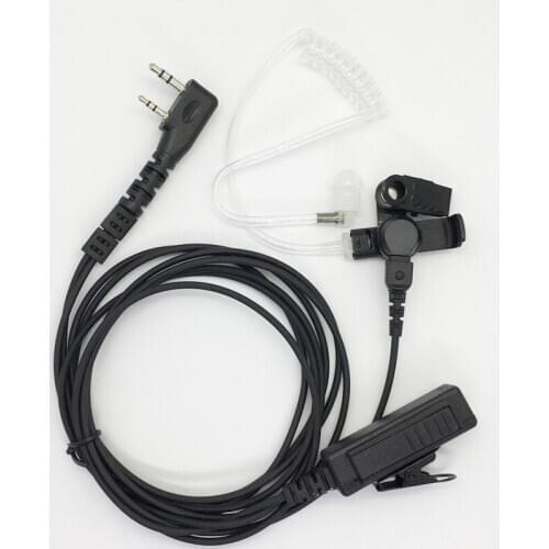 5X long big ptt air tube headphone K plug 2pins for KENWOOD Baofeng Puxing WLN Wouxun TYT LINTON etc radios