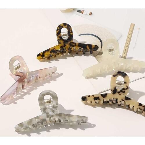 Acrylic Hairpins Hair Clip Crab Accetate Leopard Print Large Hair Claws For Women Girl Hair Accessories Headdress Party Gifts