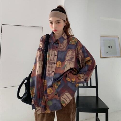 Blouse Women Shirt Spring Autumn 2021 Loose Polo Collar Long Sleeve Women Blusas Mujer De Moda