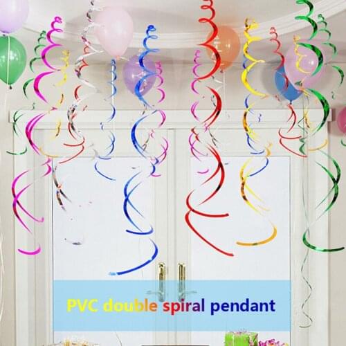 6 Pcs/sets Ornaments Garland Window Pendants Ceiling Suspension Garland Pvc Christmas Party Party Home Decoration
