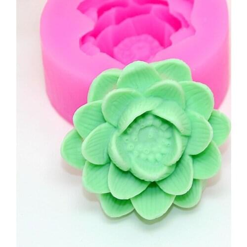 Lotus Flower Shaped Chinese Style soap mold FondantMold,ResinClayChocolateCandySiliconeCake Mould,Fondant Cake Decorating Tools