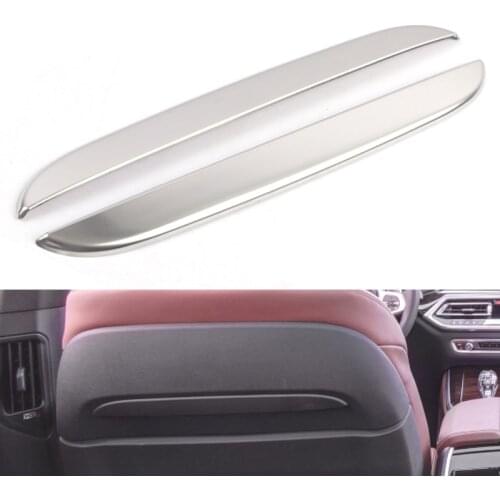 Chrome Front Row Seat Back Decoration Strips Trim Cover for BMW X5 G05 X7 G07 2019 2020 Left Hand Drive