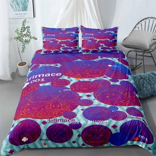 Coiac Carton Color Abstract Art Down Bedding Set Double King Queen Size Quilt Cover Bedspread Pillowcase Home Textile Knitwear