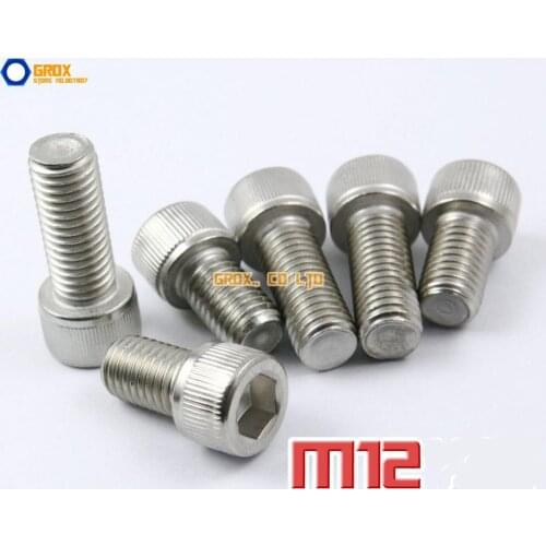 M12 304 Stainless Steel Allen Bolt Socket Cap Screws Hex Head DIN 912