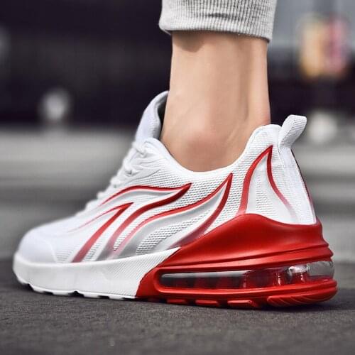 High Quality Men Cushioning Running Shoes Breathable Mesh Sneakers Trendy Antiskid Damping Lightweight Jogging Shoes Zapatillas