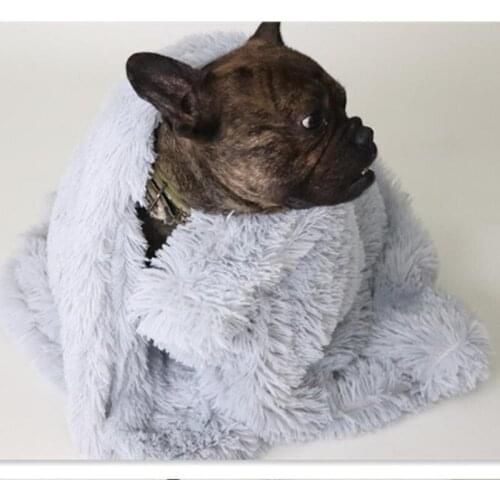 Soft Coral Fleece Pet Blanket Dog Bed Warm Winter Plush Comfortable Cat Nest Cushion Small Medium Dog Sleeping Bed Cover Mats