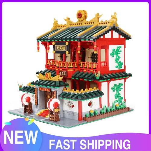 DHL 01004 Chinese Style Buildimg The Chinese Martial Arts Set Building Blocks Bricks China Style Toy for Children
