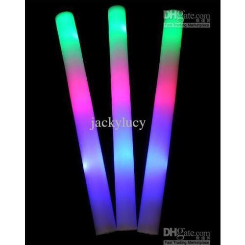 Low price LED Colorful rods led foam stick flashing foam stick, light cheering glow foam stick concert festival carnival supplie