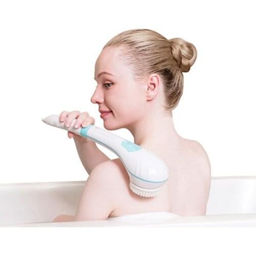 New Waterproof Electric Massage Bath Brush Charging Bath Brush Multifunctional Long Handle Rub Back Bath Gadget