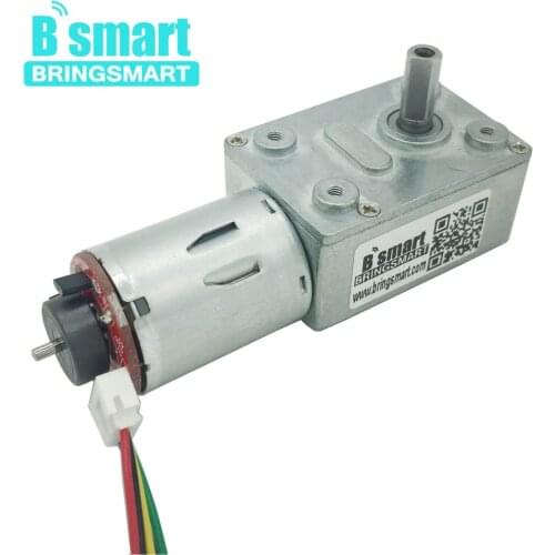 Wholesale JGY-370B Worm Gear DC Motor Encoder 6-150rpm With 6V 12V 24V Reversed Adjust Speed Self-Lock For Robot DIY Barbecue