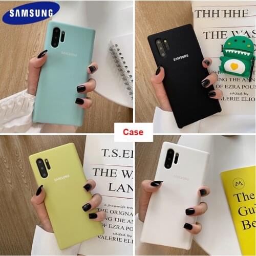 Original Samsung Note 10 + Liquid Silicone Back Case Smooth Soft-touch Finish Phone Protective Cover For Galaxy Note10 Plus