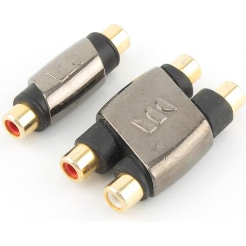 Original Monster Copper RCA AV Audio Video Female to Female Changer Adaptor Inline Coupler Plug Connectors Docking interface