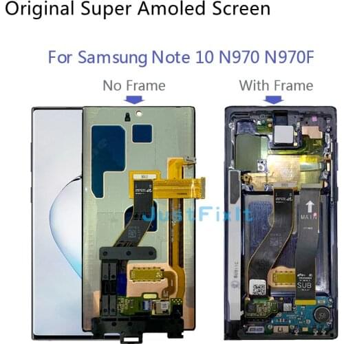 Original Super AMOLED Screen For Samsung Galaxy Note 10 N970 Black Spot Lcd Display Touch Screen Digitizer