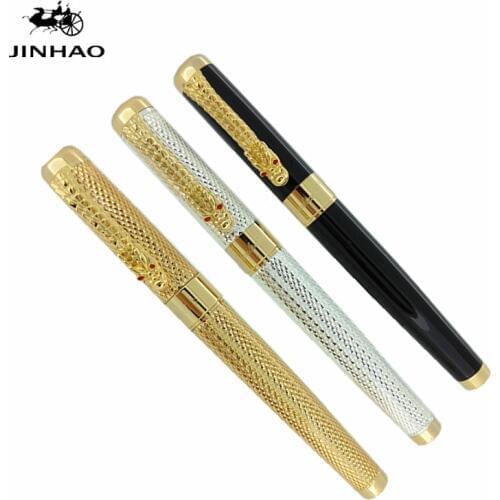 Fountain Pen Wholesale jinhao noble gold dragon medium nib ink / steel / metal / gifts / pen