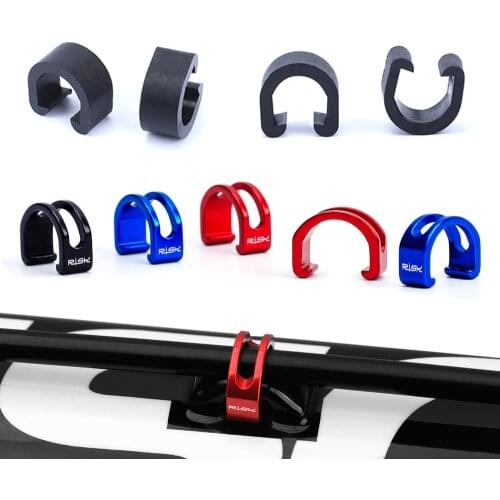 RISK MTB Road BIke Tube Plastic/Aluminum Alloy for C type Buckle Button of Bicycle U-Type Lock Line On Frame Cable Button Up