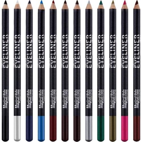 Professional 12pcs Colorful Waterproof Long Lasting Makeup Cosmetics Eyeliner Pencil Pen Set Beauty