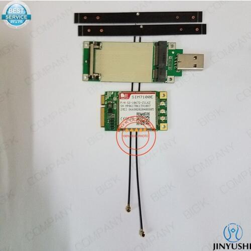 SIM7100E Mini Pcie+2pcs antenna+USB transfer card SIMCOM 4G LTE Modem 100% New&Original TDD-LTE/FDD-LTE/WCDMA
