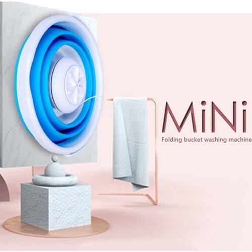 Folding Laundry Tub Basin Portable Mini Washing Machine Automatic Clothes Washing Bucket JW