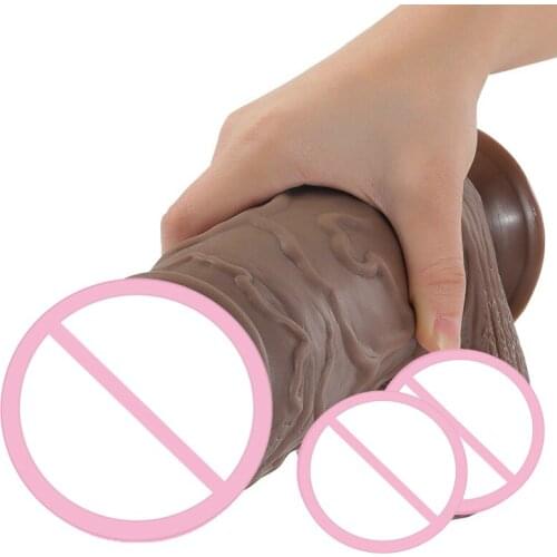 26*7CM Super Big Brown Dildo Giant Realistic Huge Penis For Women Products For Adults 18+ Strapon Dildo For Anal Intimate Toys
