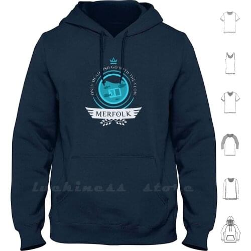 Merfolk Life V2 Hoodie Long Sleeve Magic Tcg 2017 Funny Witty Humorous Fnm Standard Modern Legacy Limited New