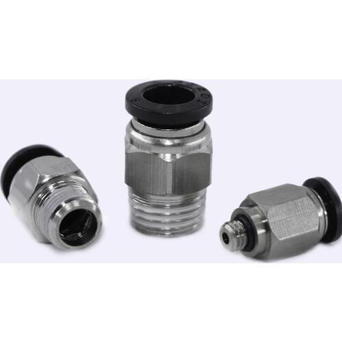 1pcs Pneumatic PC 12/14/16 mm ThreadedConnector Tube Pipe Fittings Straight Pneumatic Component