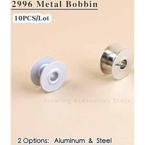 10PCS 2996 Metal Bobbin For Singer 15/16/31 Class Sewing Machine Consew 18/28/118 JUKI 1850 Brother 430 Bartacking Accessories