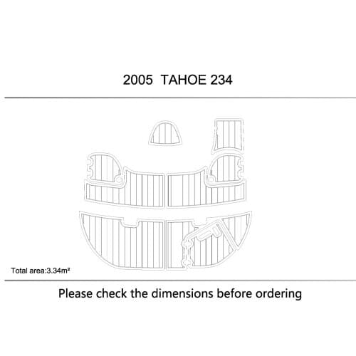 2005 TAHOE 234 Swimming platform 6mm EVA Faux Teak Decking Non-slip mat