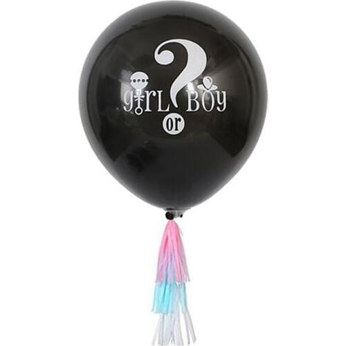 Gender Revealing Party Decoration Boy Or Girl 36-Inch Black Latex Baby Shower Large Helium Balloon Gender Reveal Globos 2
