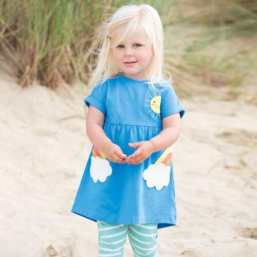 Brand Cotton Baby Girl Clothes Summer Casual Beach Princess Dresses for Girls Children Clothing Infant Babe Kids One-piece Dress