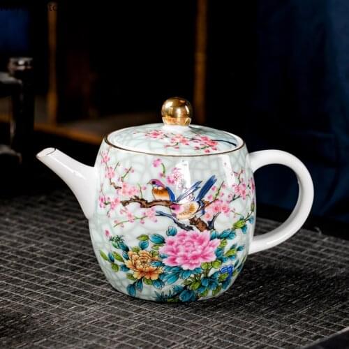 Blue and White Ceramic Tea Set, Chinese Style Tea Maker, Teapot, Portable Filter Teapot, Travel Tea Set, Home Decoration