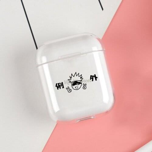 Gojo sensei Cases For Apple AirPods 1 2 Case Clear Wireless Bluetooth Earphone Case Protective Shell