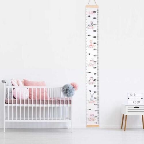 Baby Child Kids Height Ruler Kids Growth Size Chart Height Chart Measure Ruler Wall Sticker for Kids Room Home Decoration Hang