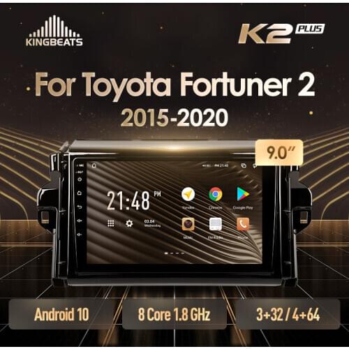 KingBeats Android 10 Octa-Core head unit HU 4G in Dash Car Radio Multimedia Video Player Navigation GPS For Toyota Fortuner 2 2015 - 2020 no dvd 2 din Double Din Android Car Stereo 2din