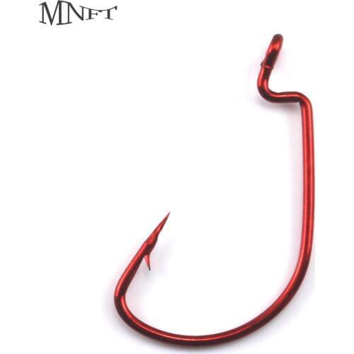 MNFT 80PCS Sharp Bleeding Bait Wide Gap Crank Hook Soft Lure Worm Hooks High Carbon Steel Fishhooks