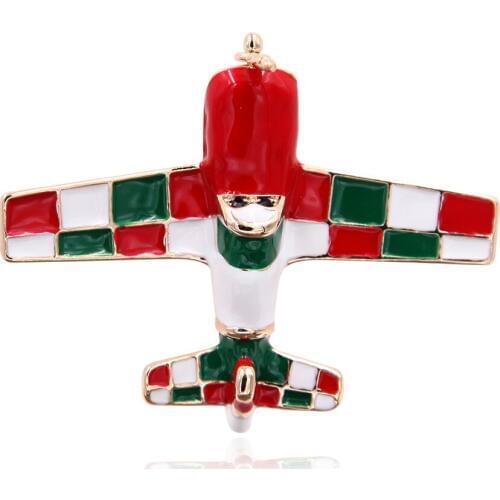 Adorable Enamel Airplane Brooch Pin Unisex Scarf Accessory Fashion Jewelry Gift