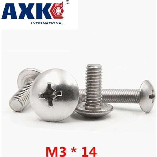 Parafusos Wood Screws Screws For Laptops Axk 30pcs 304 Stainless Steel Cross Recessed Flat Head Machine Screw M3 * 14 Jisb1111