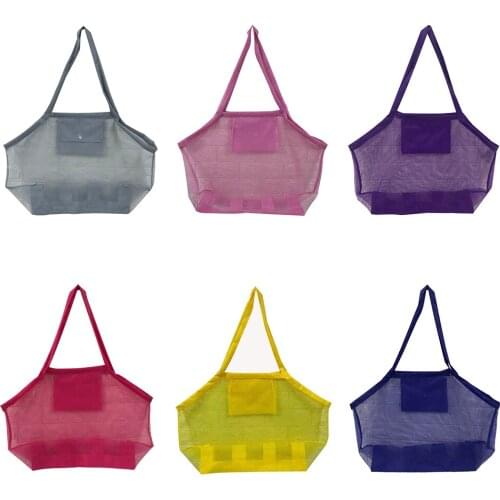 1Pcs Beach Bag Mesh Stay Away From Sand Durable Indoor Outdoor Portable Hand Bag Swimming Sport Toys Storage For Children Kids