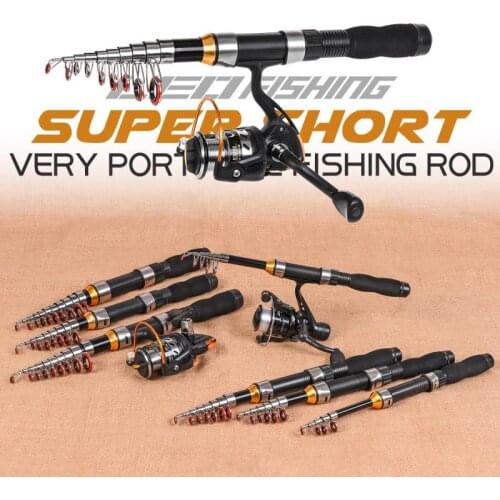 1m-2.3m Mini Portable Telescopic Fishing Rod FRP Durable Spinning Lure Rod Sea Pole River Carp Fishing Tackle Fishing Equipment