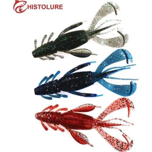 HISTOLURE 5Pcs/Lot 11g/10cm Shrimp Soft lure Worms lifelike Fishing lures bionic lobster Artificial Silicon Soft Bait