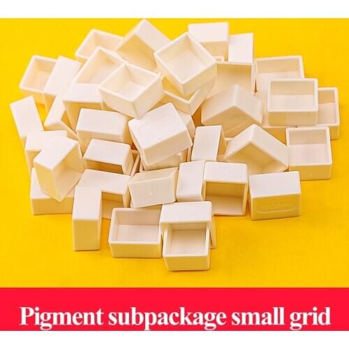 Empty Full/Half Pan/Grid/Block/Case/Box Paint Grids 6/12/24/36/48pcs Empty Watercolor Subpackage Box Pigment Paint Storage Box